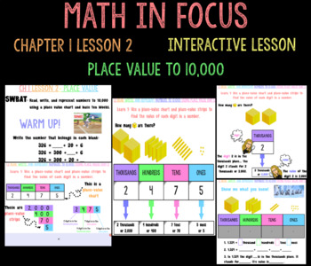 Preview of Math in Focus Chapter 1 Lesson 2 Place Value Interactive Lesson Grade 3