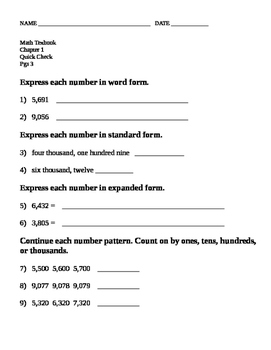 Preview of Math in Focus Grade 4 Chapter 1