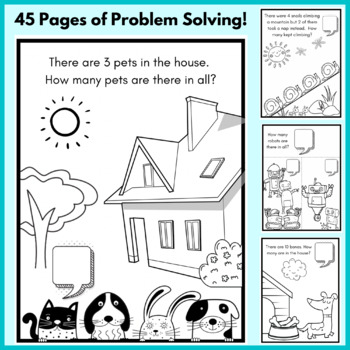 Problem Solving 180 Coloring Tasks: Parts/Wholes, WODB, Story Starters