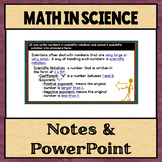 Math in Science Notes and PowerPoint
