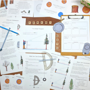 Preview of Math in the Forest: outdoor applied math activities! Pi, angles, and more