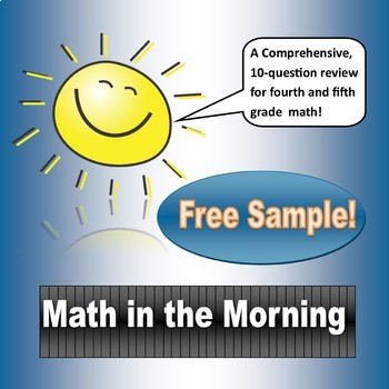 Preview of Math in the Morning Review for 4th & 5th Grades