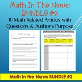 Math in the News Bundle #2:  10 Articles with Questions--S