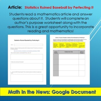 Preview of Math in the News: Statistics Ruined Baseball by Perfecting It--Distance Learning