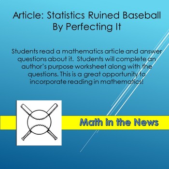 Statistics ruined baseball by perfecting it