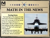 Math in the News: Transporting the Space Shuttle