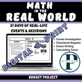 Math in the Real World Budget Project