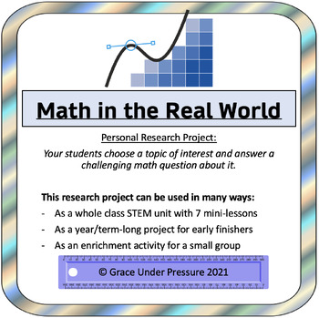 Preview of Real World Math: Math Project Based Learning Mini-Unit for Gifted or Whole Class
