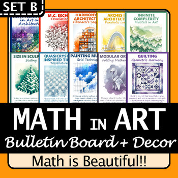 Preview of Math in Art and Architecture: 10 Posters (Set B) | STEM Bulletin Board Decor