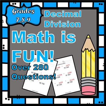 Preview of Math is FUN! Decimal Division