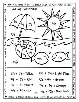 Preview of Math is Fun! Math is Cool! Worksheets