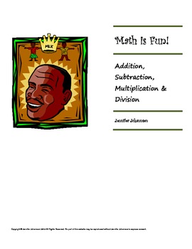 Preview of Math is Fun Workbook - MLK THEME