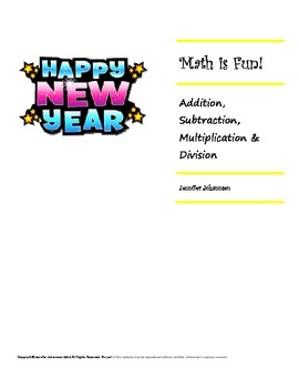 Preview of Math is Fun Workbook - NEW YEARS THEME
