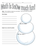 Math is SnOw much fun- solve and create addition/subtracti