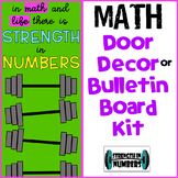 Math is Strength in Numbers Barbell - Door Decor/Bulletin 