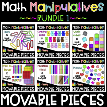 Preview of Math manipulative ❤️Digital Movable Clip Art❤️ BUNDLE 1