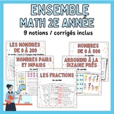 Mathématique 2e / 3e année / Math bundle 2nd/3rd grade