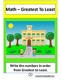 FIRST GRADE Maths - greatest to least/least to greatest