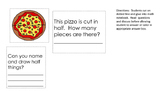 Math notebook fractions pizza