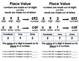 Math notebook page for Place Value (1)