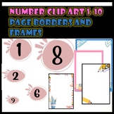 Math number clipart 1-10, beautiful math related page bord