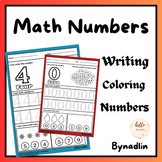 Math numbers tracing worksheets for kindergarten, writing 