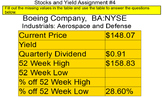 Math of Finance, Stocks & Yield - Reference + 7 Assignment