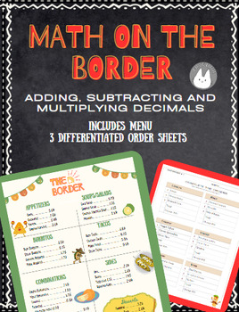 Preview of Math on the Border - Adding and Subtracting Decimals with a Menu