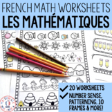 French Kindergarten No Prep MATH Worksheets - Mathématique