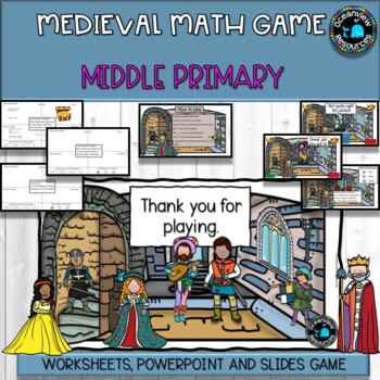 Preview of Math problems  Middle Primary-Powerpoint game and worksheets