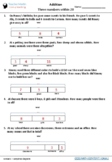 Math problems with Diagrams (1.OA.A.2 Addition of 3 whole 