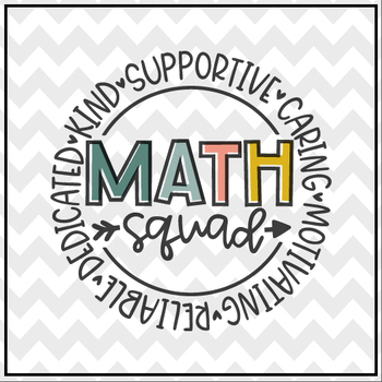 Preview of Math squad svg | Math Teacher shirt Cut File & Printable