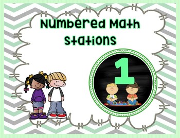 Preview of Math station number signs