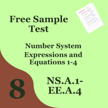 Preview of Math test FREE 8NSA1-8EEA4