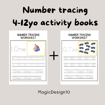 Preview of Math tracing workbook / 123 Tracing / Worksheets