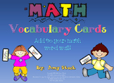 Math vocabulary cards