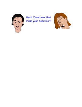 Preview of Math warm-up questions to make your head hurt