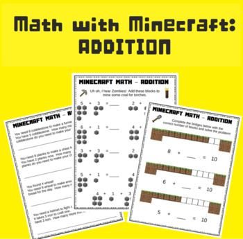 Preview of Math with Minecraft - Addition
