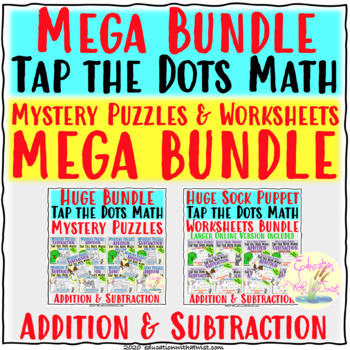Preview of Tap the Dots Math Mega Bundle Mystery Puzzles and Worksheets