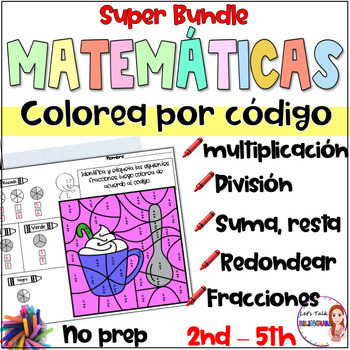 Preview of Math worksheets in Spanish / Repaso de matematicas