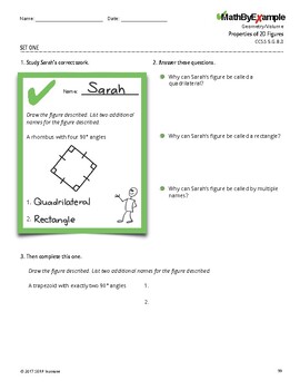 Preview of MathByExample, Properties of 2D Figures