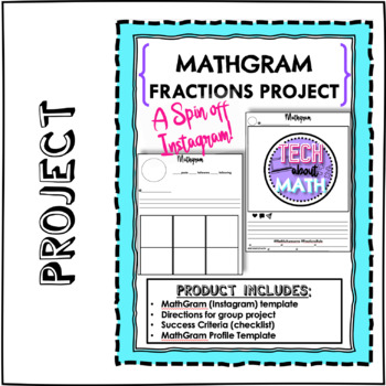 Preview of MathGram - Fractions Group Project inspired by Instagram