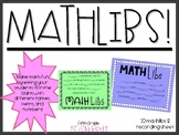 MathLibs {Math Madlibs, make your own math problem}