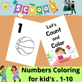 Mathe counting worksheets 1-10