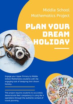 Preview of Mathematical Operations Project: Plan Your Dream Holiday
