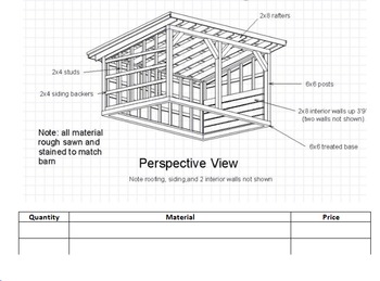 Mathematical Planning Build A Pole Barn By Visual Representation