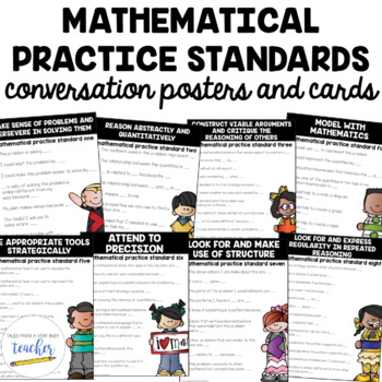 Preview of Mathematical Practice Conversation Posters and Cards