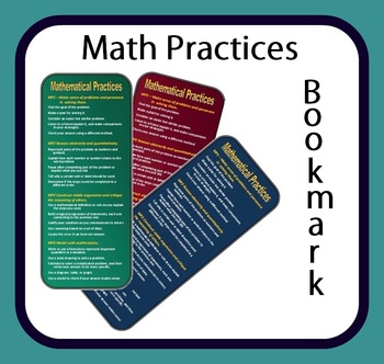 Preview of Mathematical Practices Bookmarks