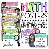 Mathematical Practices | Editable Math Posters | Pastel Rainbow