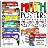 Mathematical Practices | Editable Math Posters | Primary Colors
